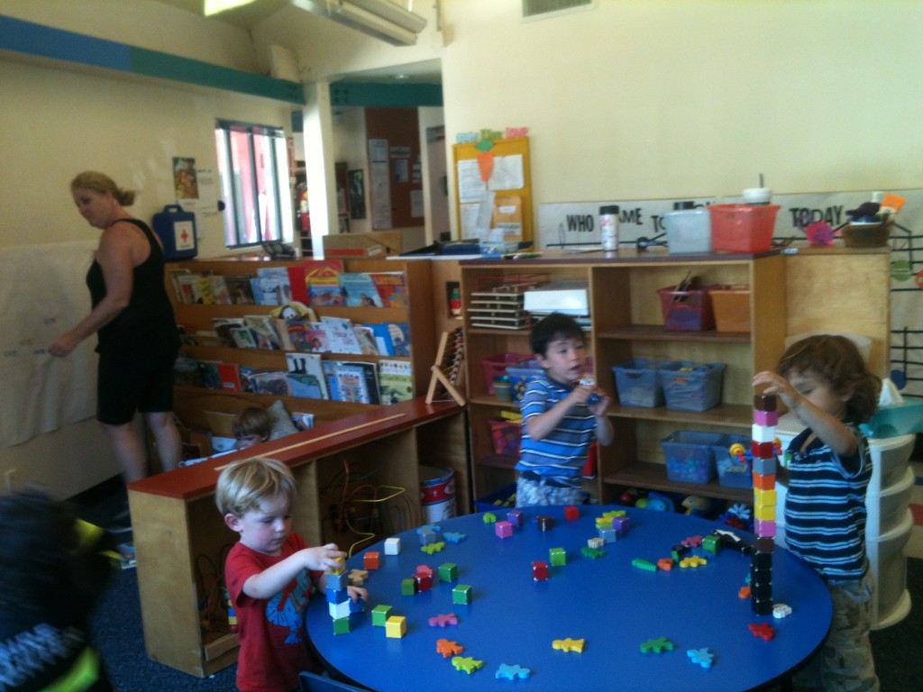 Preschool boys playing